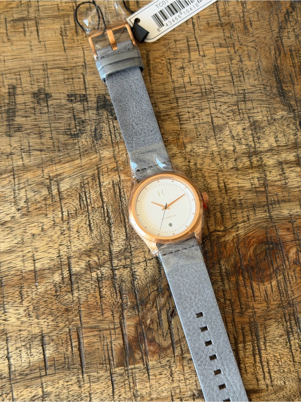 NEW MVMT Rose Gold Watch w/ Grey Leather Strap + Box & Papers - Picture 6 of 8
